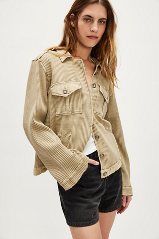 FP One Logan Jacket At Free People In Green Tea Leaves, Size: XL