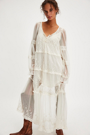 Stevie Maxi Dress At Free People In Tea, Size: Medium