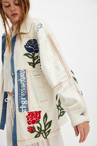 We The Free Field Of Roses Jacket At Free People In Roses By The Dozen, Size: Large