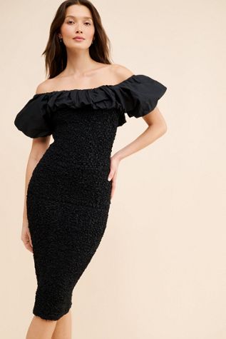 Saylor Ciana Bubble Smocked Midi Dress