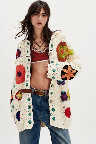 Star Crochet Cardi at Free People, Size: XS/S