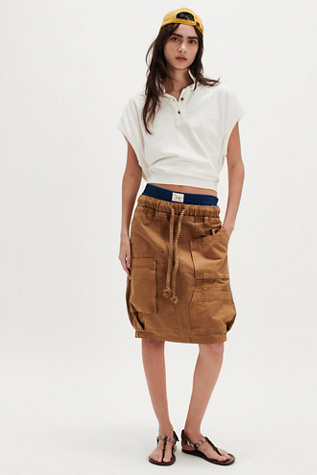 Carmen Midi Skirt At Free People In Tobacco, Size: Small