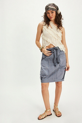 Jupe midi Carmen par Free People en Blue Mirage, pour femme taille: XS