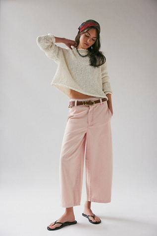 We The Free Lay Down Chino Trousers at Free People in Pink, Size: US 10