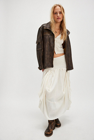 Prairie Convertible Skirt At Free People In Whisper White, Size: Medium