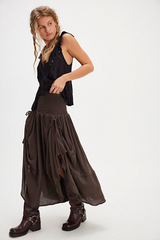 Prairie Convertible Skirt At Free People In Mushroom, Size: Medium