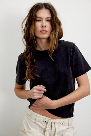 We The Free Everyday Tee at Free People in Black, Size: XS
