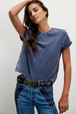 We The Free Everyday Tee At Free People In Dark Denim, Size: Medium