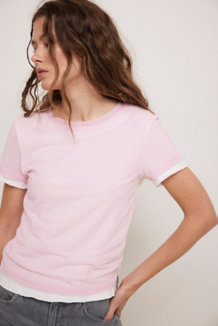 We The Free Tasha Tee At Free People In Ballet Combo, Size: XS