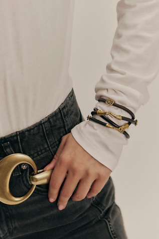 Alkemie Lucky Horseshoe Bracelet At Free People In Black