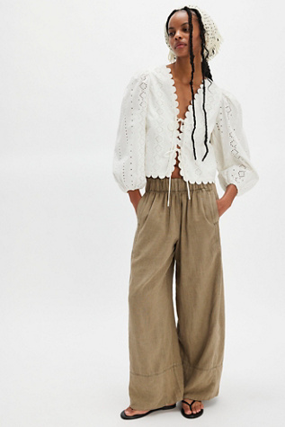 Pantalon en lin Pull-On de fin de journée
