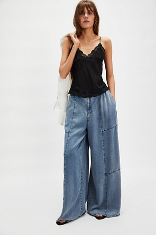 OneTeaspoon Palazzo Jeans at Free People in Denim Blue, Size: XS