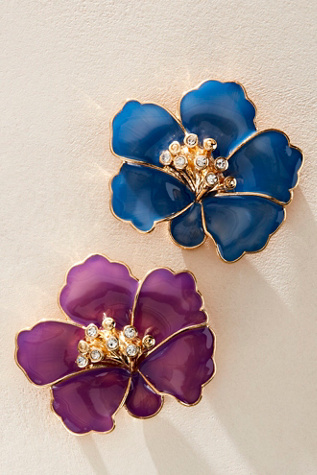 Holiday Hibiscus Brooch At Free People In Blue