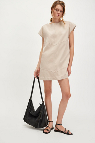 Sawyer Mini Dress At Free People In Oat Milk, Size: Small