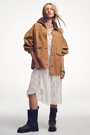 We The Free Lemon Denim Jacket at Free People in Brown, Size: M