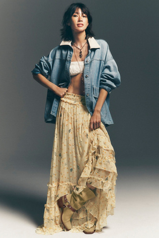We The Free Lemon Denim Jacket at Free People in Blue, Size: L