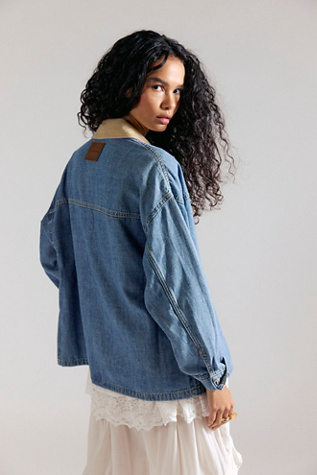Женская куртка We The Free Lemon Denim Jacket, цвет: Ягодный — фото 2