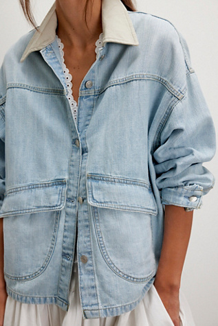 We The Free Lemon Denim Jacket en Sweet Icing, pour femme chez Free People