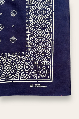 Женские аксессуары Afterlife Boutique Vintage 1950's Indigo Fast Color Bandana Selected, цвет: Синий — фото 3
