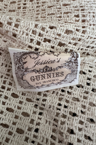 Женский кардиган Afterlife Boutique Vintage 1970's Jessica's Gunnies Crochet Open Knit Cardigan Selected, цвет: Creme — фото 3