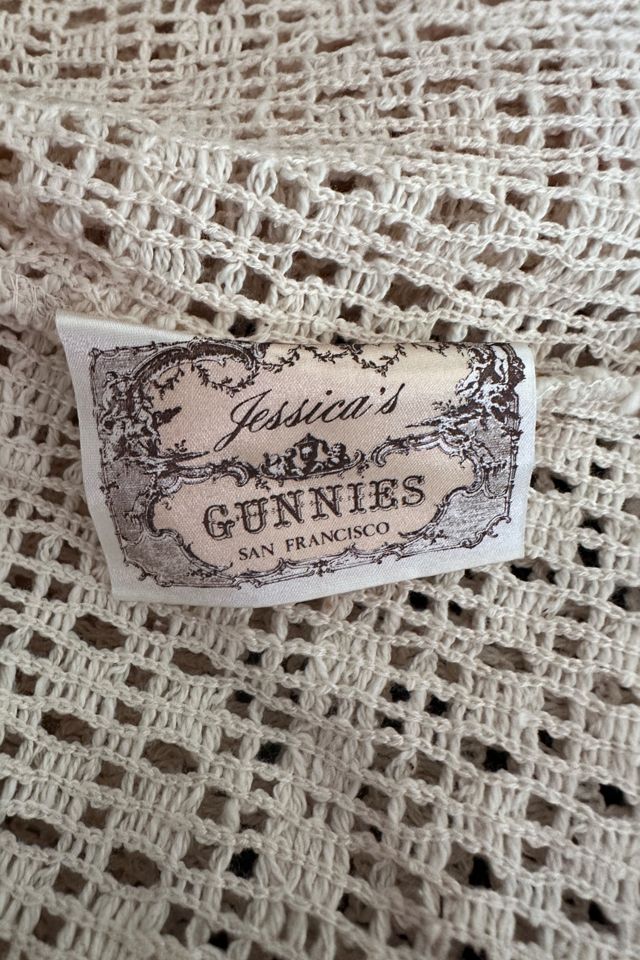 Vintage 1970's Jessica's Gunnies Crochet Open Knit Cardigan Selected By Afterlife Boutique #2