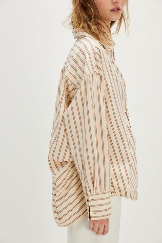 Chemise We The Free à rayures style varsity #2