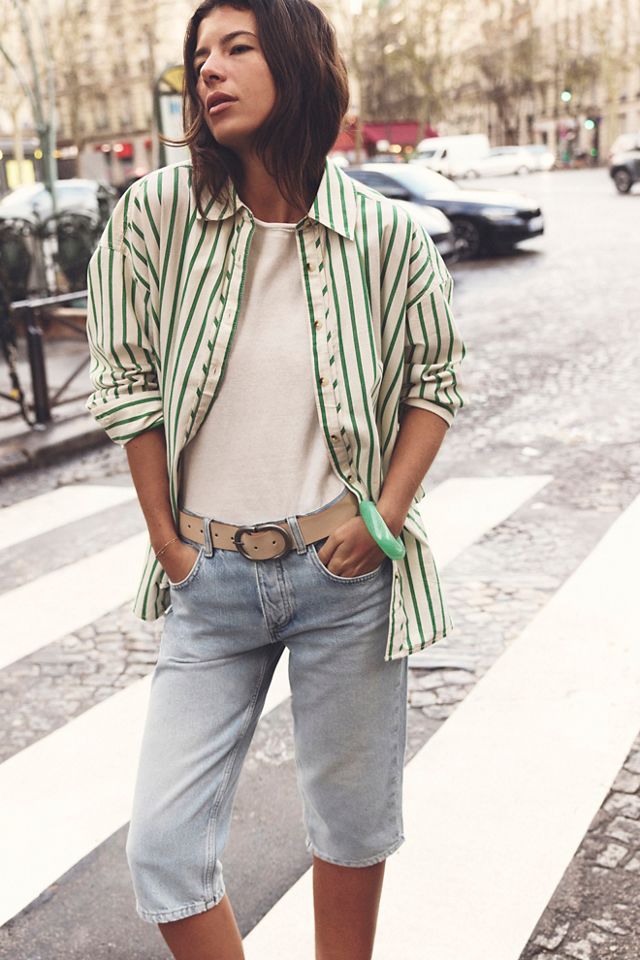We The Free Striped Varsity Vibes Shirt #1
