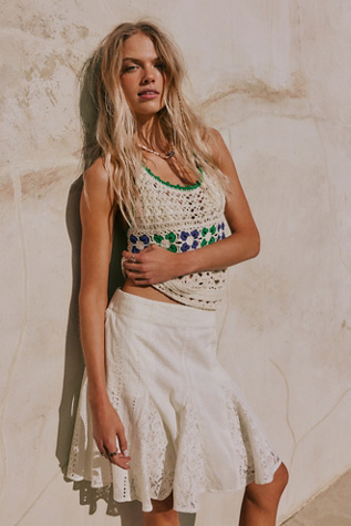 Melody Midi Skirt par Free People en Blanc, pour femme