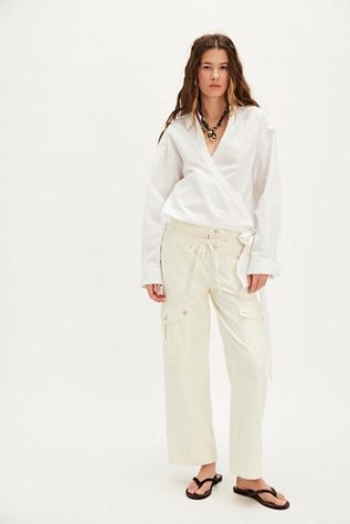 We The Free Park Ave Pants At Free People In Ivory, Size: XS