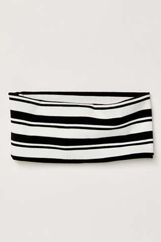 Женские аксессуары для волос Free People Cool Crew Soft Headband, цвет: Чёрный / Белый — фото 2