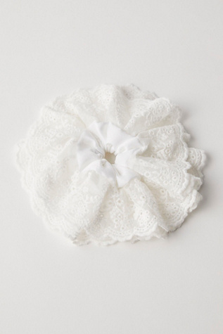 Oh So Darling Layered Scrunchie At Free People In Ivory