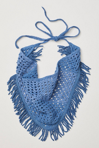 Evening Tea Macrama Hair Scarf At Free People In Blue