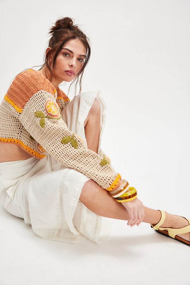 Bali Oranges Crochet Top #3