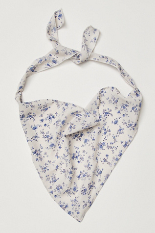 Miss Sunshine Hair Scarf At Free People In Blue Floral Ivory