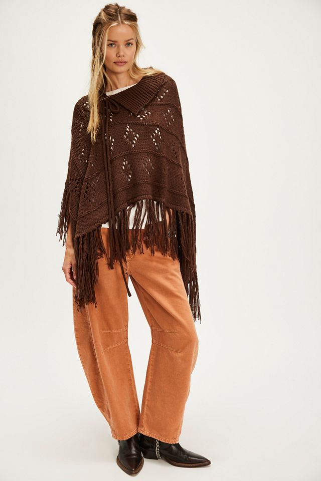 Poncho en maille ajourée #5