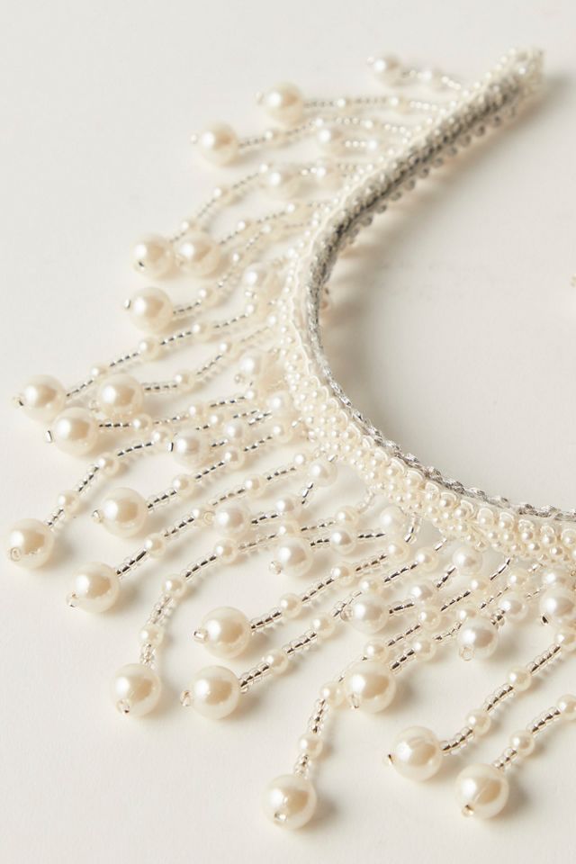 Margot Fringe Pearl Headband #1
