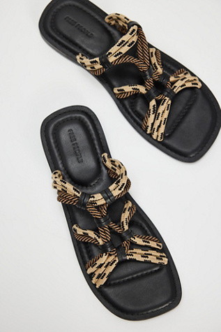 Tide Up Rope Sandals by FP Collection at Free People in Black/Tan, Size: US 9.5