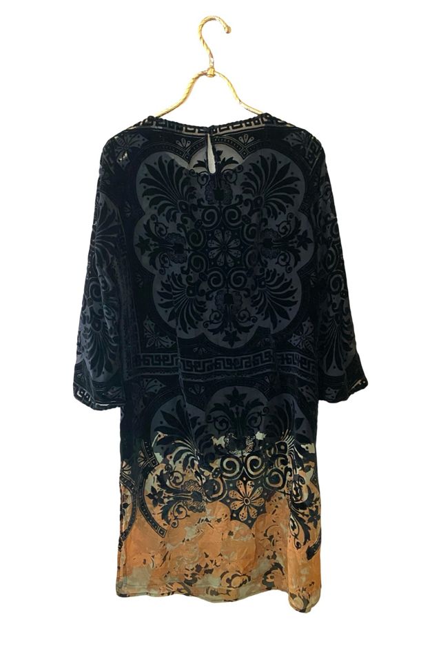 1990s Citron Devorè velvet Flapper Dress Selected By Ritual Vintage #1