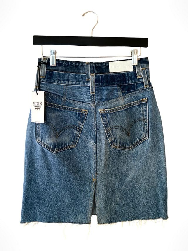 Vintage Reworked Patchwork Levis Redone Denim Skirt Selected By Ritual Vintage #1