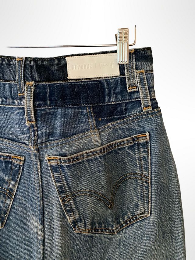 Vintage Reworked Patchwork Levis Redone Denim Skirt Selected By Ritual Vintage #3