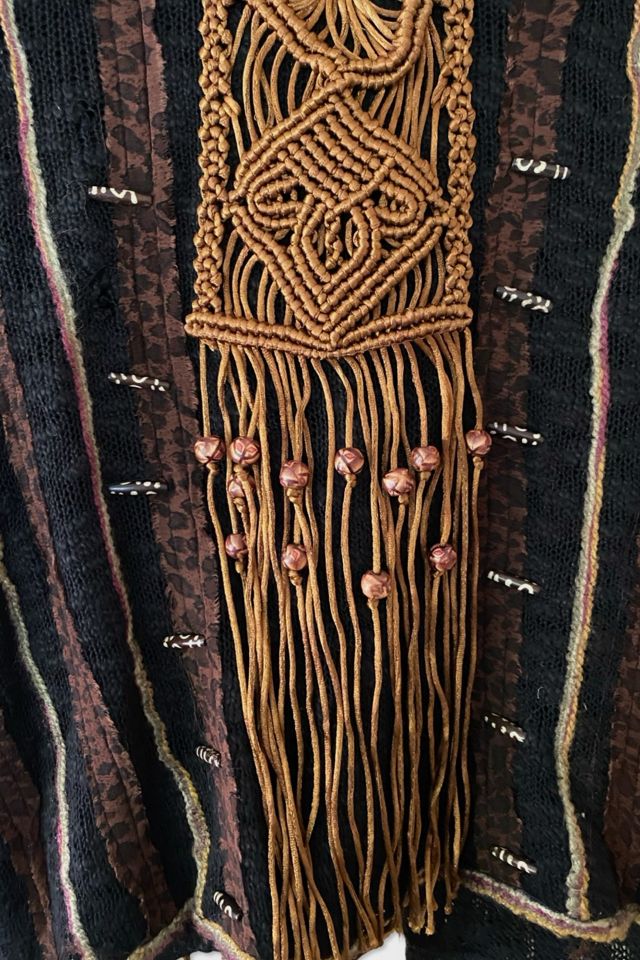 1990s Sandy Starkman Mud Cloth Crochet Jacket Selected By Ritual Vintage #2