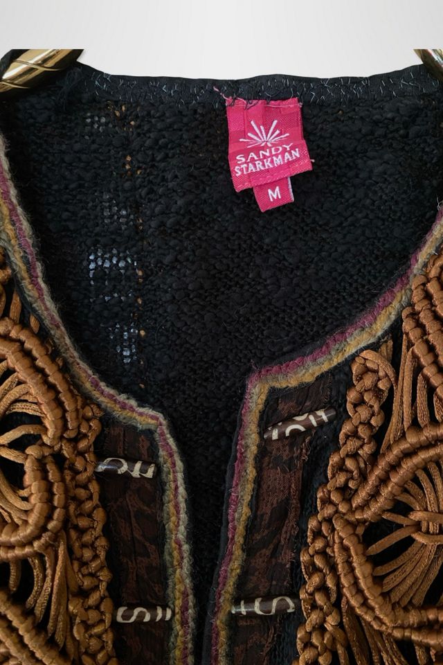 1990s Sandy Starkman Mud Cloth Crochet Jacket Selected By Ritual Vintage #3