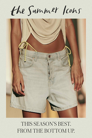 Женские шорты We The Free Tippi Denim, цвет: Синий — фото 5