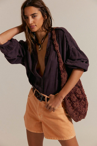 We The Free Tippi Denim Shorts at Free People in Pink, Size: 29