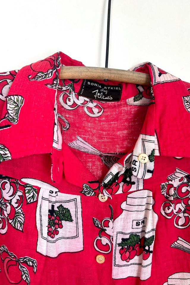 1960s Cherry Pie Linen Blouse Selected by Grievous Angel Vintage #2