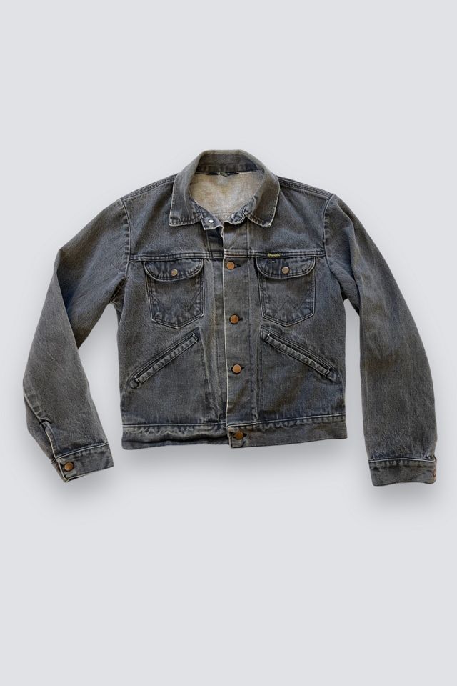 Wrangler black shops jean jacket