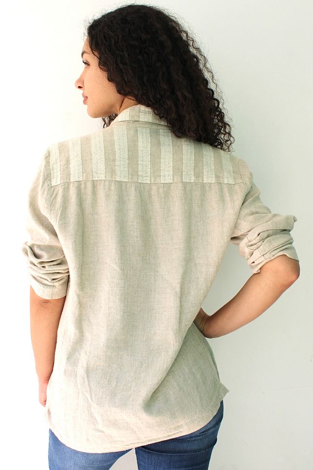 Vintage Nineties Linen Patchwork Jacket Selected By Ankh By Racquel #2