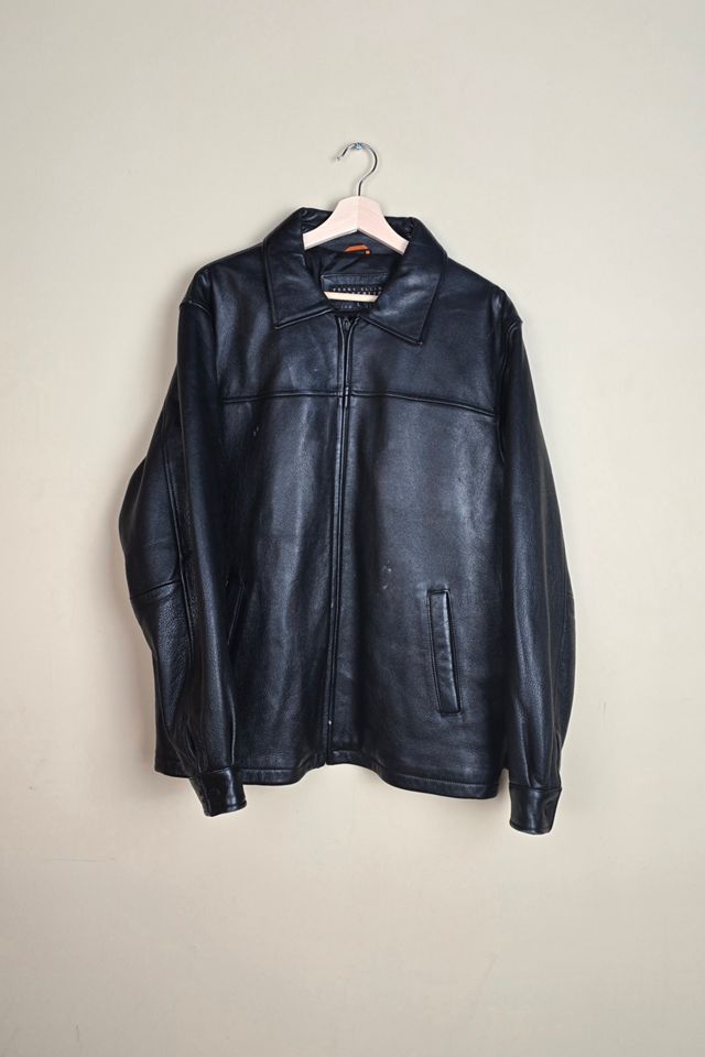 Perry ellis leather jacket hotsell