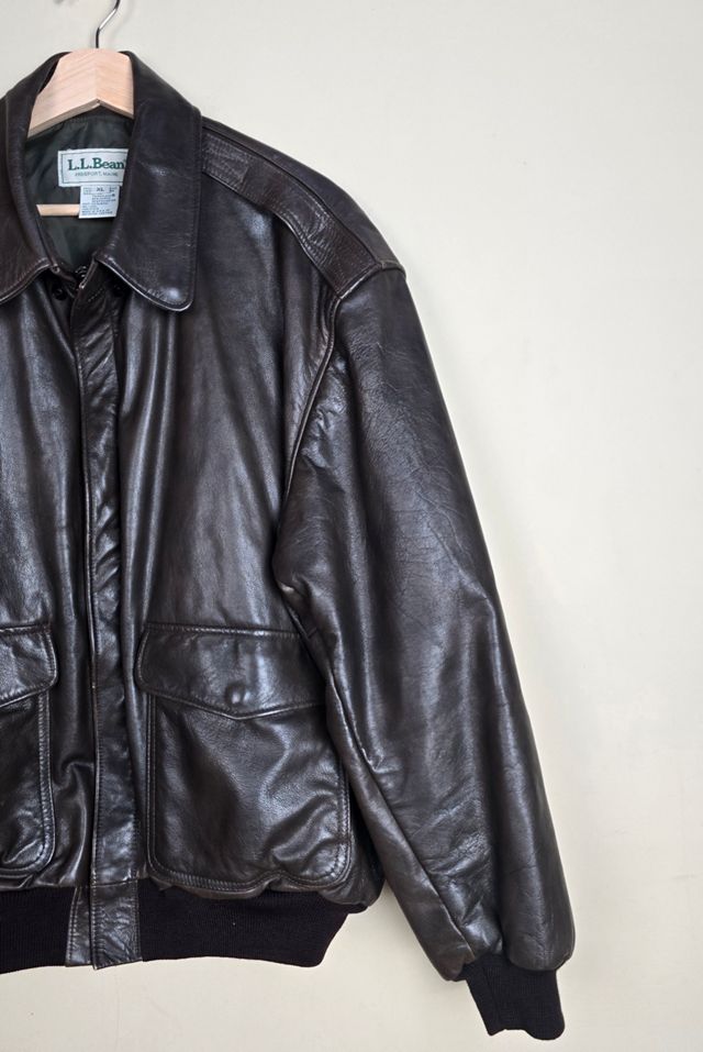 Vintage LL Bean Leather Bomber Jacket #1