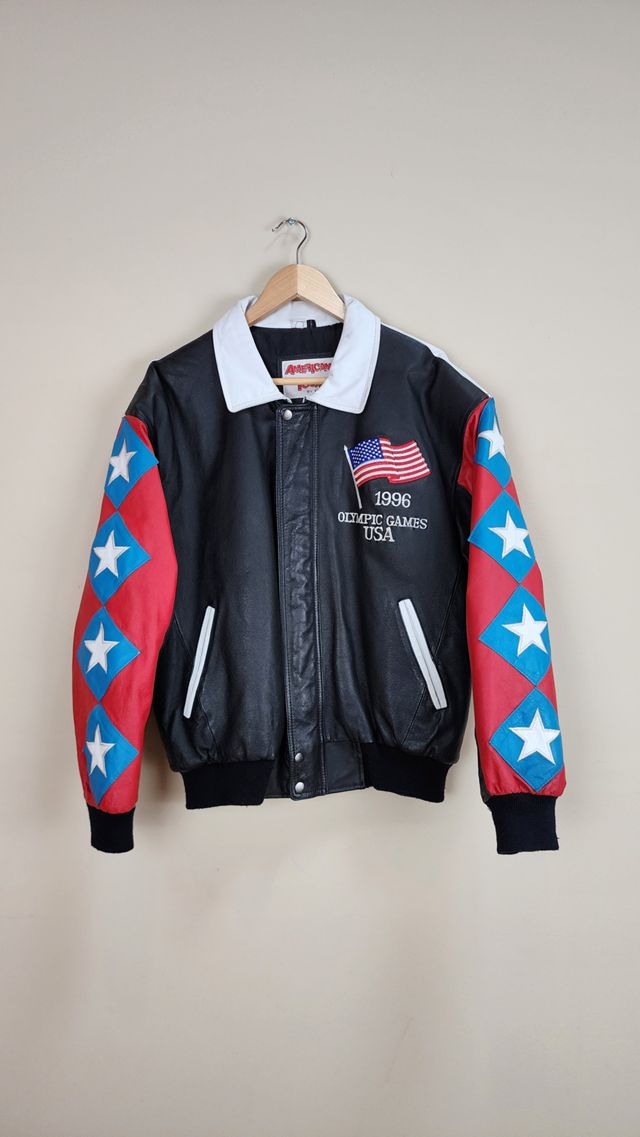 Vintage 1996 Atlanta Olympics Leather Jacket #1
